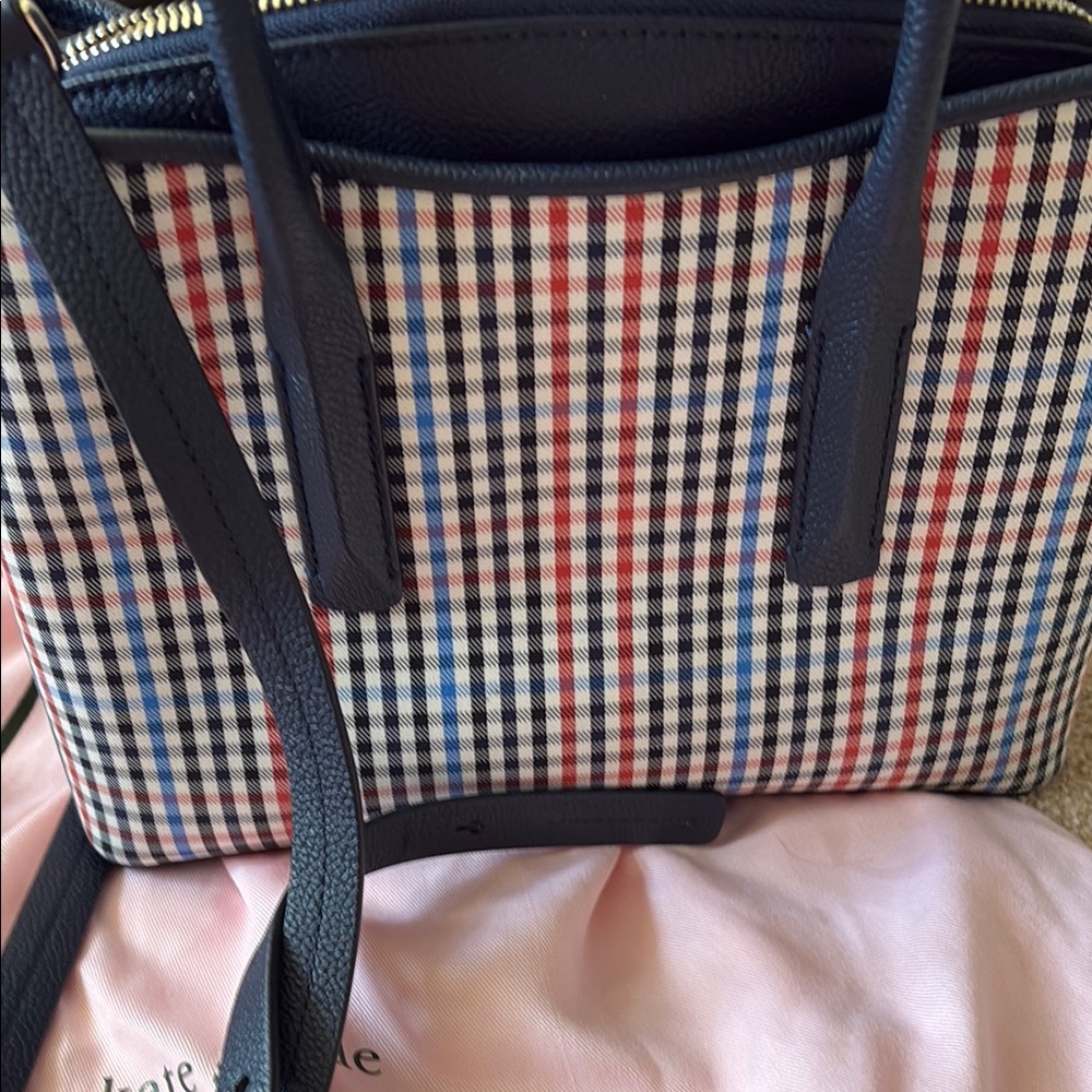 Kate Spade Navy Checkered Women's Bag - Picture 10 of 12